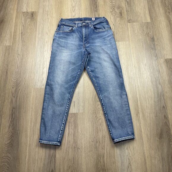 Levis Made in Japan Jeans Womens 30 High-Rise Boyfriend Blue Selvedge Denim - Picture 1 of 14